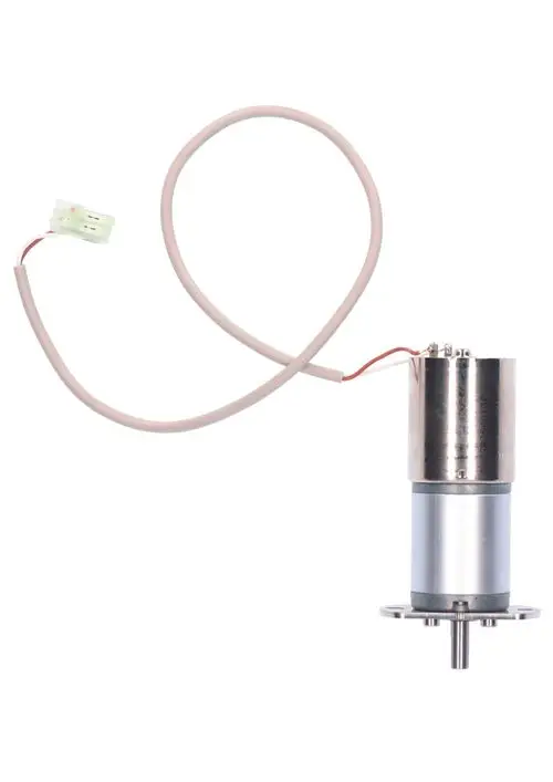 Reinigungsmotor für ein Kalkschutzgerät von Judo mit zwei angeschlossenen Drähten und einem Verbindungselement. Der Motor hat eine metallische Oberflächenverkleidung.